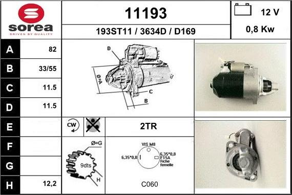 EAI 11193 - Starter autospares.lv