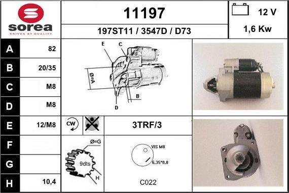 EAI 11197 - Starter autospares.lv