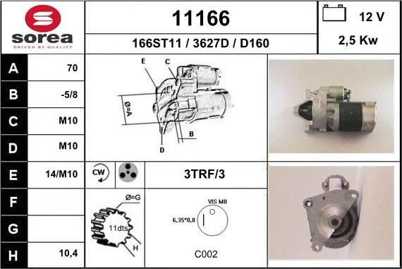 EAI 11166 - Starter autospares.lv