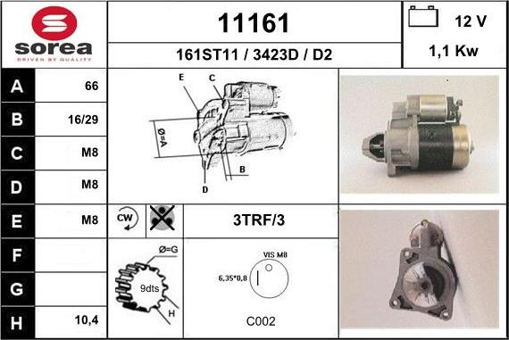 EAI 11161 - Starter autospares.lv