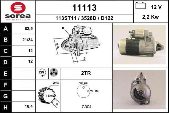 EAI 11113 - Starter autospares.lv