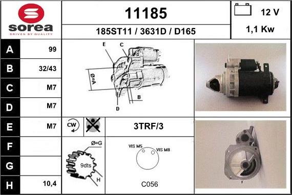 EAI 11185 - Starter autospares.lv