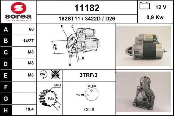 EAI 11182 - Starter autospares.lv