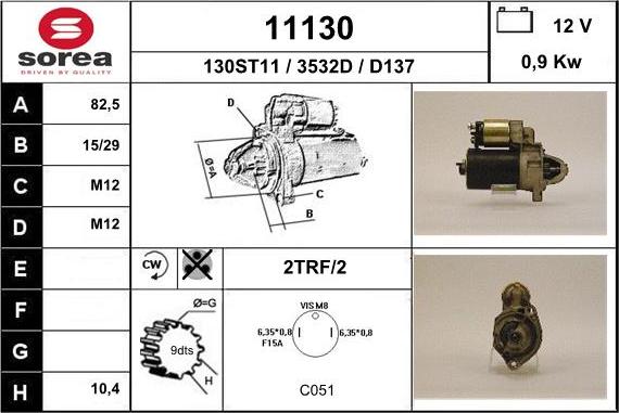 EAI 11130 - Starter autospares.lv