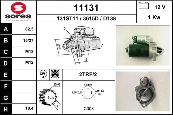 EAI 11131 - Starter autospares.lv