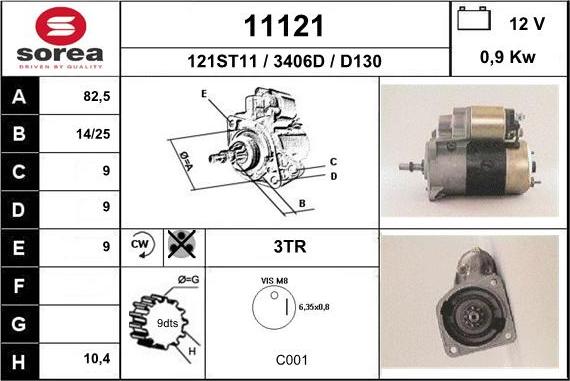 EAI 11121 - Starter autospares.lv