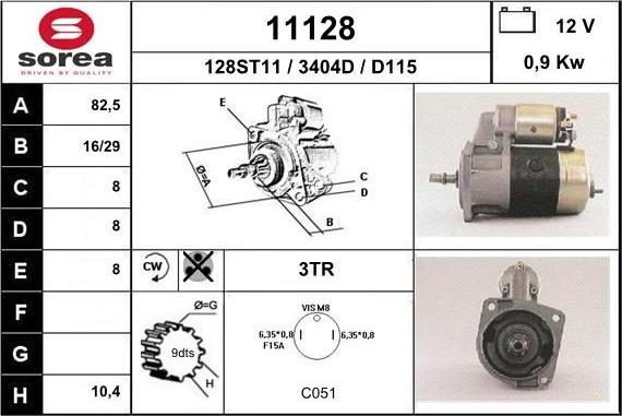 EAI 11128 - Starter autospares.lv