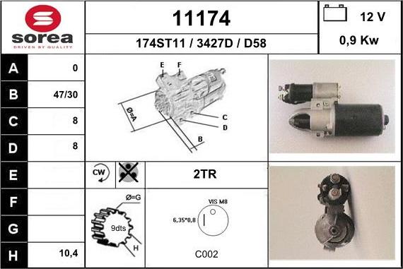 EAI 11174 - Starter autospares.lv