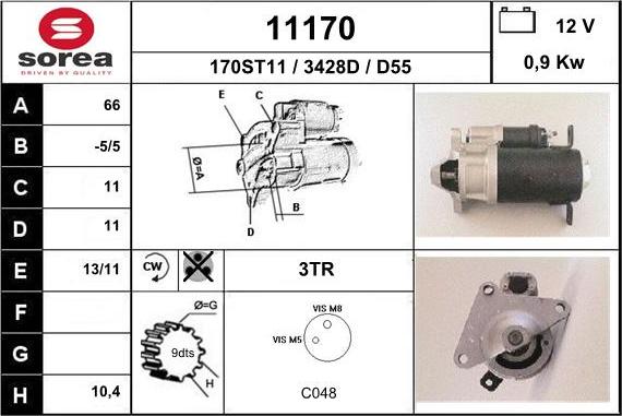 EAI 11170 - Starter autospares.lv