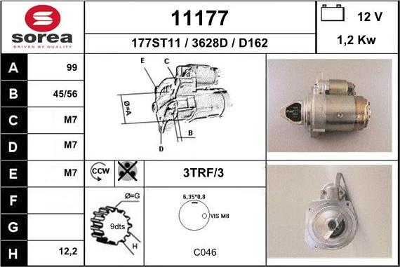 EAI 11177 - Starter autospares.lv