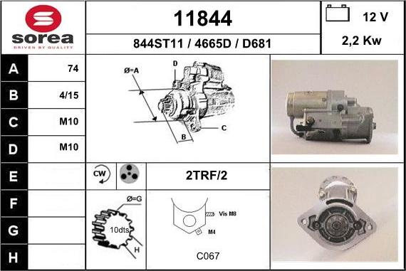 EAI 11844 - Starter autospares.lv