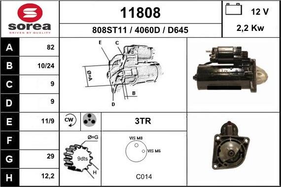 EAI 11808 - Starter autospares.lv