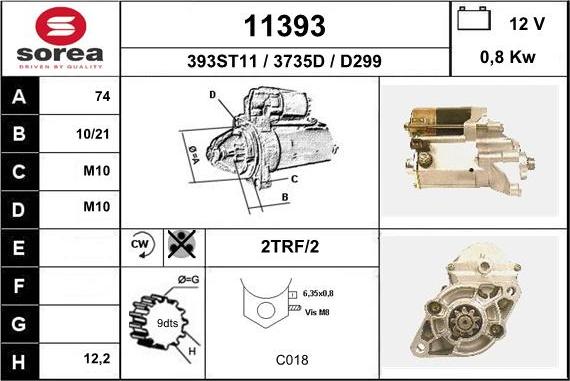 EAI 11393 - Starter autospares.lv