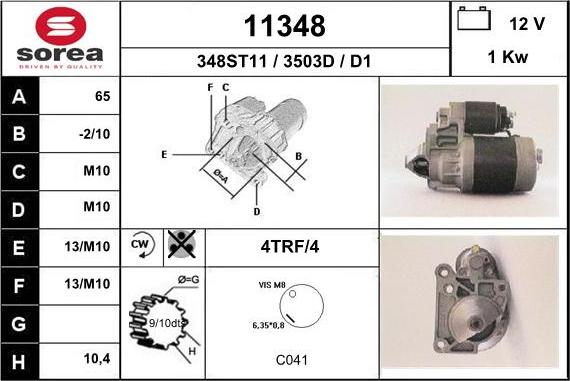 EAI 11348 - Starter autospares.lv