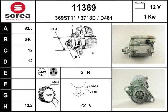 EAI 11369 - Starter autospares.lv