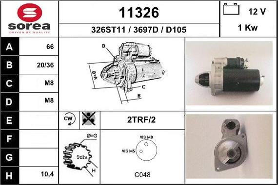 EAI 11326 - Starter autospares.lv