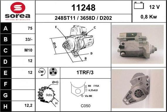 EAI 11248 - Starter autospares.lv