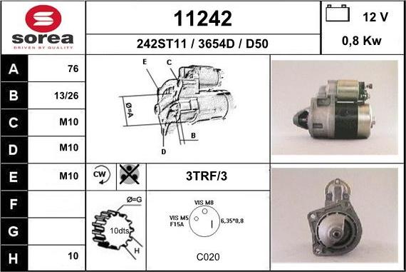 EAI 11242 - Starter autospares.lv