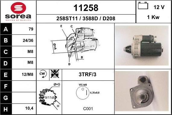 EAI 11258 - Starter autospares.lv