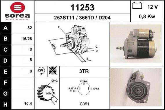 EAI 11253 - Starter autospares.lv