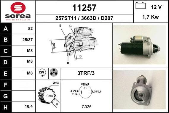 EAI 11257 - Starter autospares.lv