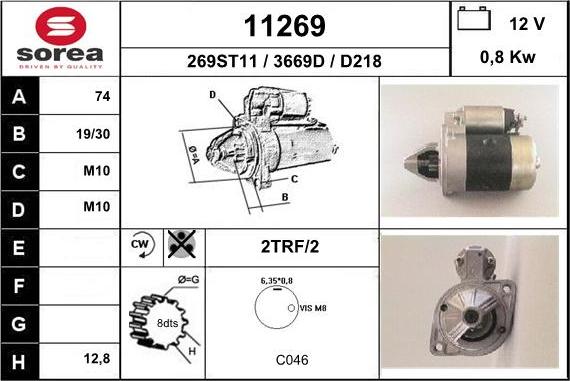 EAI 11269 - Starter autospares.lv