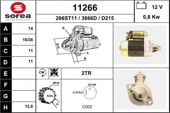 EAI 11266 - Starter autospares.lv