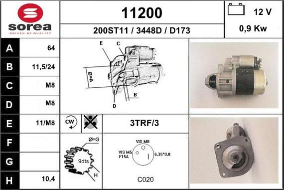 EAI 11200 - Starter autospares.lv