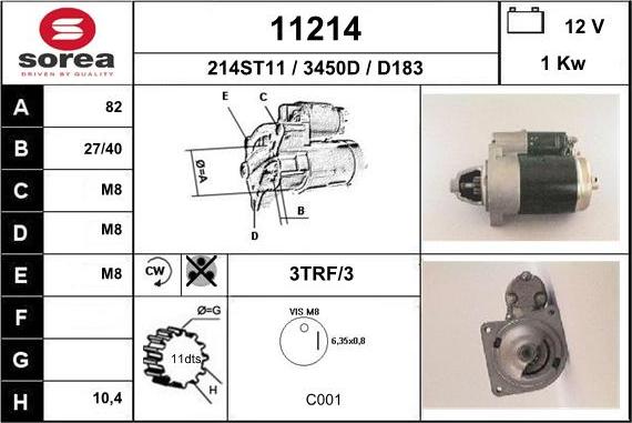 EAI 11214 - Starter autospares.lv