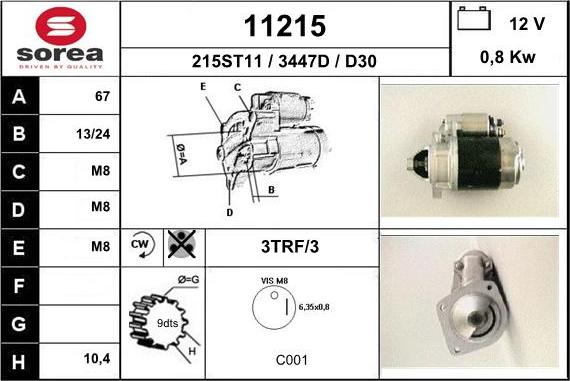 EAI 11215 - Starter autospares.lv