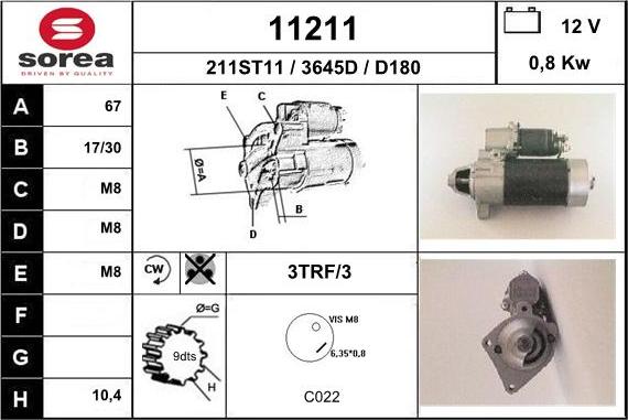 EAI 11211 - Starter autospares.lv