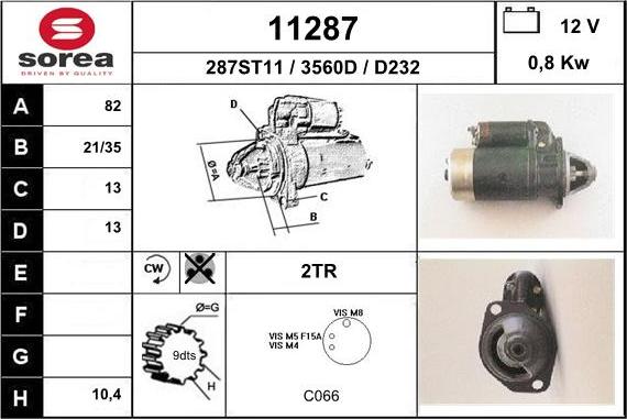 EAI 11287 - Starter autospares.lv