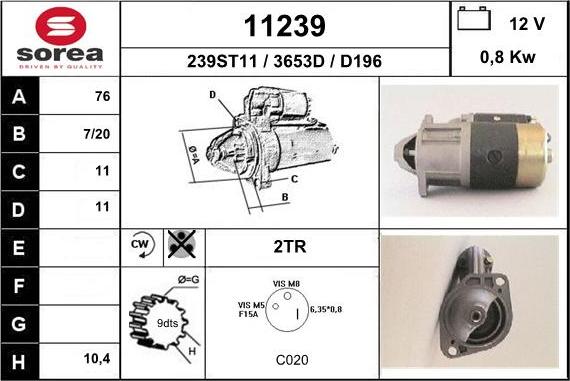 EAI 11239 - Starter autospares.lv