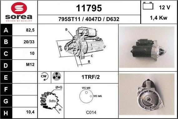 EAI 11795 - Starter autospares.lv