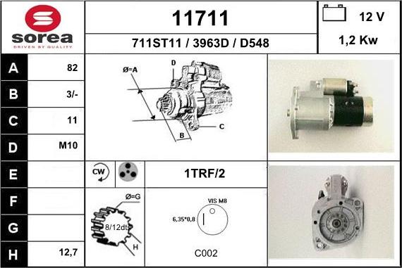 EAI 11711 - Starter autospares.lv