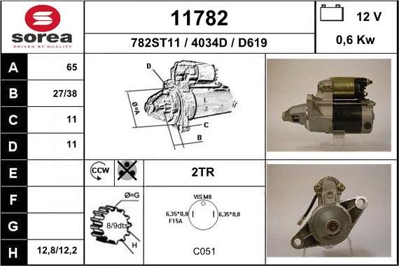 EAI 11782 - Starter autospares.lv