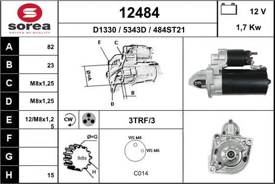 EAI 12484 - Starter autospares.lv