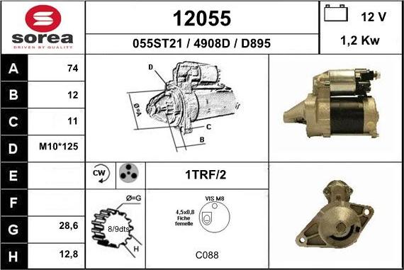 EAI 12055 - Starter autospares.lv