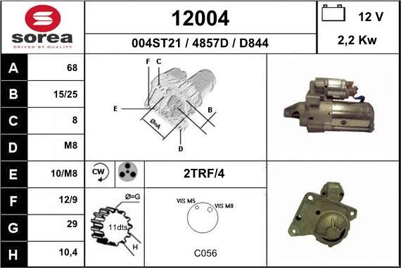 EAI 12004 - Starter autospares.lv