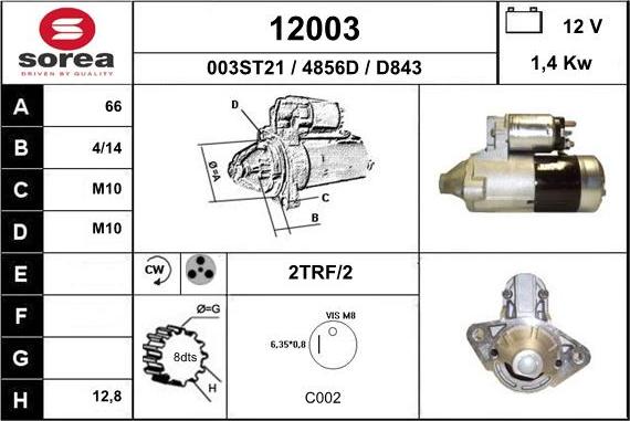 EAI 12003 - Starter autospares.lv