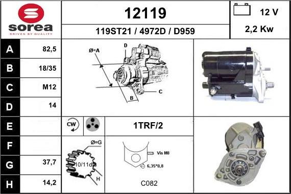 EAI 12119 - Starter autospares.lv