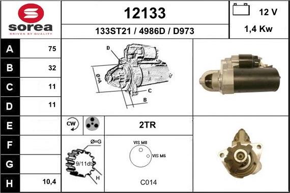 EAI 12133 - Starter autospares.lv