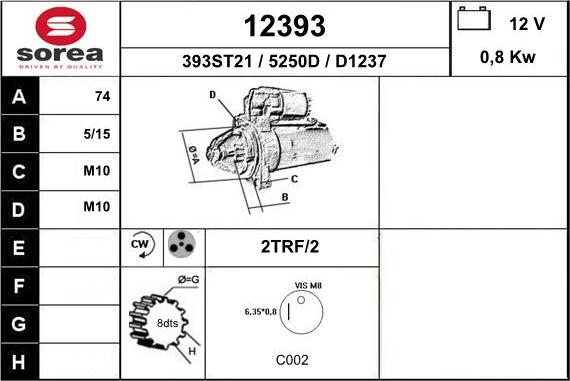 EAI 12393 - Starter autospares.lv