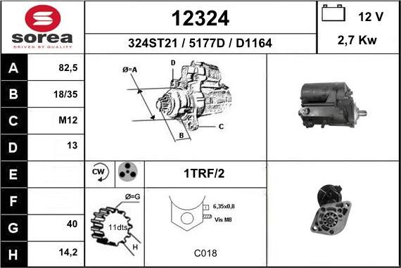 EAI 12324 - Starter autospares.lv