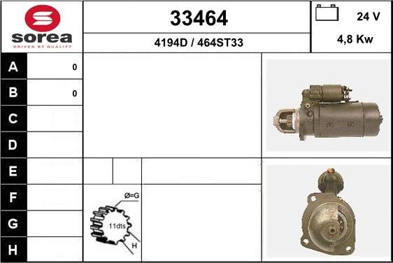 EAI 33464 - Starter autospares.lv