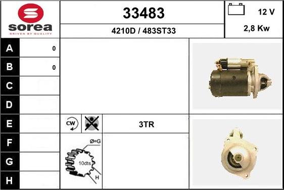 EAI 33483 - Starter autospares.lv