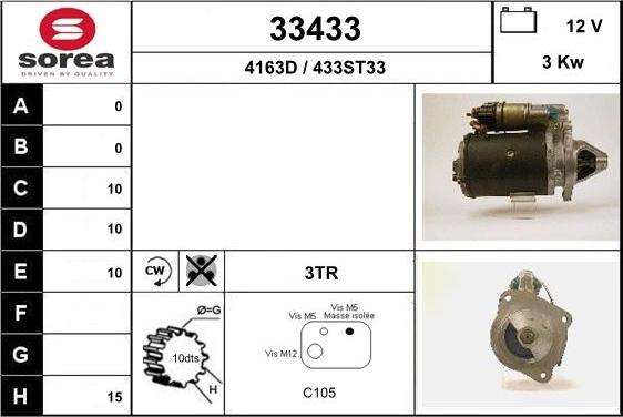 EAI 33433 - Starter autospares.lv