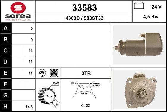 EAI 33583 - Starter autospares.lv