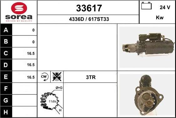 EAI 33617 - Starter autospares.lv