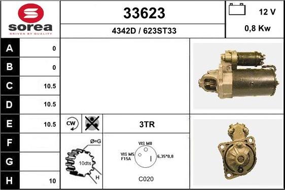 EAI 33623 - Starter autospares.lv